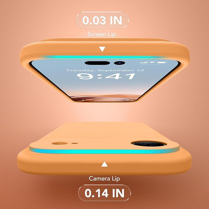 Magnetic for iPhone Air Case, Compatible with MagSafe, [Full Camera Protection][Screen Protector] Silicone Shockproof Protective Phone Case for iPhone 17 Air 6.5", Cantaloupe