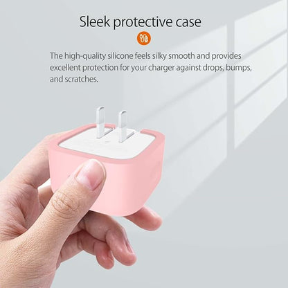 Case for Apple 40W Dynamic Power Adapter,NOUKAJU Silicone Protective Cover,Drop-Proof,Scratch-Proof,Shock-Proof,Protective Case for Apple 40W Charger(Pink)