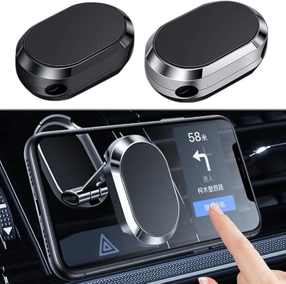 2025 New Alloy Folding Magnetic Car Phone Holder, Magnetic Car Phone Holder Mount Rotatable (1Set)