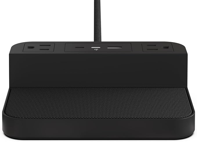 Nonstop Station P Bedside Charging Station – Wireless Charging, USB & USB-C Power, 2X AC Sockets Hotel-Grade Design.
