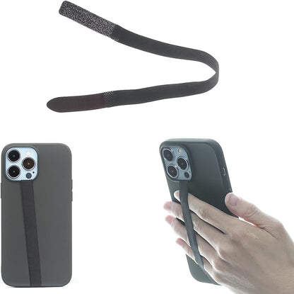 TFY Elastic Phone Strap, Universal Slim Hand Finger Grip, Non-slip Cell Phone Holder, fit Most Smartphones Case - 2 Pieces