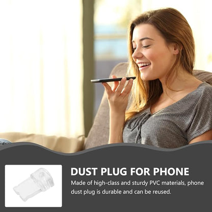 Housoutil Charging Port Dust Plug Protective Cover Clear Anti-Dust Stopper Phone Accessories Easy Install Reusable Plug for Mobile Phone Maintenance