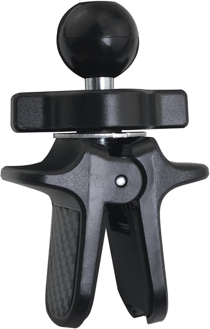 Car Clip Phone Holder Plastic Backboard 17mm Ball Vent Universal Adjustable Knob GPS Vent Holder Base Black
