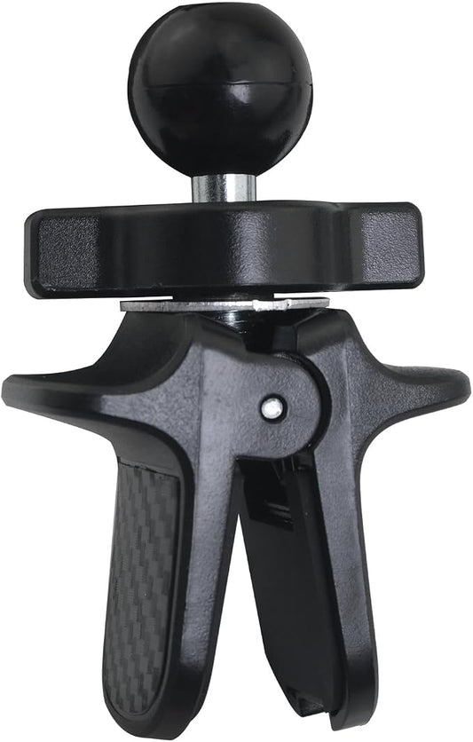 Car Clip Phone Holder Plastic Backboard 17mm Ball Vent Universal Adjustable Knob GPS Vent Holder Base Black