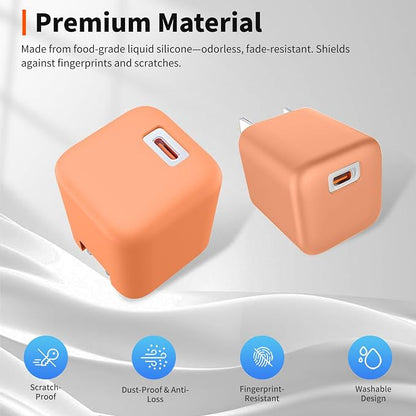 Case for TORRAS IceNano 45W Charger – Soft Silicone Protective Cover for Dynamic Charger,Shockproof Dustproof Charging Block Protector Sleeve[Orange]