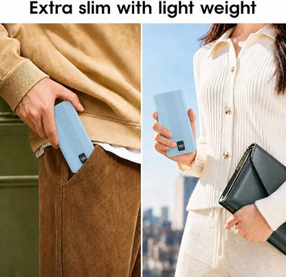 10000mAh Portable Charger with 4 Built-in Cables, 22.5W Fast Charging Power Bank, LED Display, Slim Travel Battery Pack for iPhone 17/16/15/14, Samsung Galaxy, iPad & More