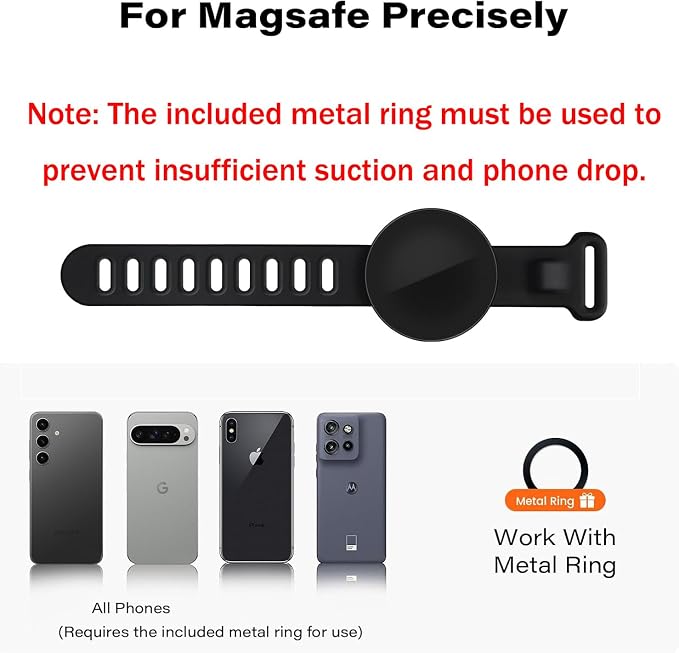 Gym Fitness MagSafe Phone Mount , Magnetic Bar Mount, Adjustable Strap, Compatible with Gym Equipment, Stroller, Shopping Cart, Exercise Bikes, Steering Wheel. for iPhone 16pro Max,15, 14, 13 Series