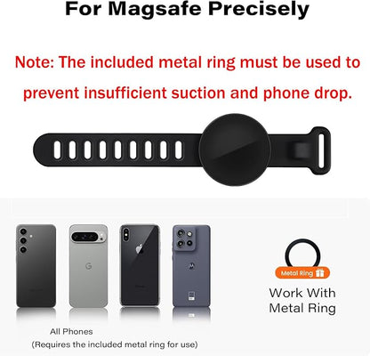 Gym Fitness MagSafe Phone Mount , Magnetic Bar Mount, Adjustable Strap, Compatible with Gym Equipment, Stroller, Shopping Cart, Exercise Bikes, Steering Wheel. for iPhone 16pro Max,15, 14, 13 Series