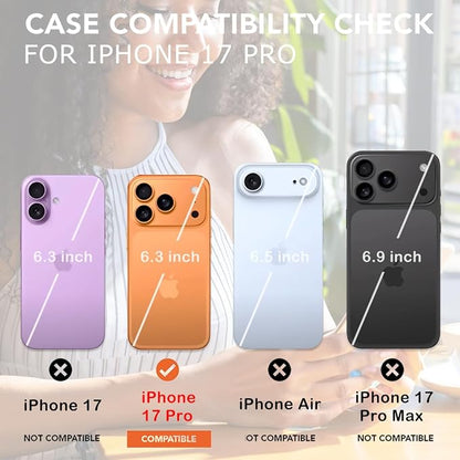 uCOLOR for iPhone 17 Pro Wallet Case with Card Holder PU Leather RFID Blocking Design iPhone 17 Pro flip case for Women Men Magnetic Clasp Kickstand Design 6.3 inch (Dune Mirage Checkboard)