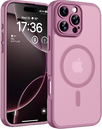 TOCOL for Phone 16 Pro Case, Compatible with Magsafe Charger, Full Camera Protection, Drop Protection, Translucent Matte Phone Case for iPhone 16 Pro 6.3 inch (Lilac Purple)