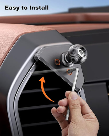 APPS2Car Magnetic Vent Mount for Ford F-150 (2015–2020), Super Duty (2017–2022), Expedition (2018–2021), Air Vent Phone Holder Compatible with iPhone 12-17 Series & MagSafe Case, Metal Socket Arm