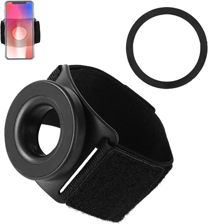 Magnetic Running Phone Holder for iPhone, 360° Rotatable Running Armband Strong Adaptability Workout Cycling Sports Runners Cell Phone Arm Band Compatible with iPhone 12 13 14 15 16 Pro Max Plus Mini