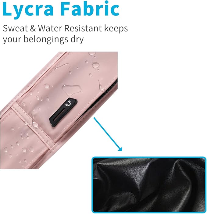 Running Hydration Belt with Water Bottle Holder, Phone Storage (Pink)