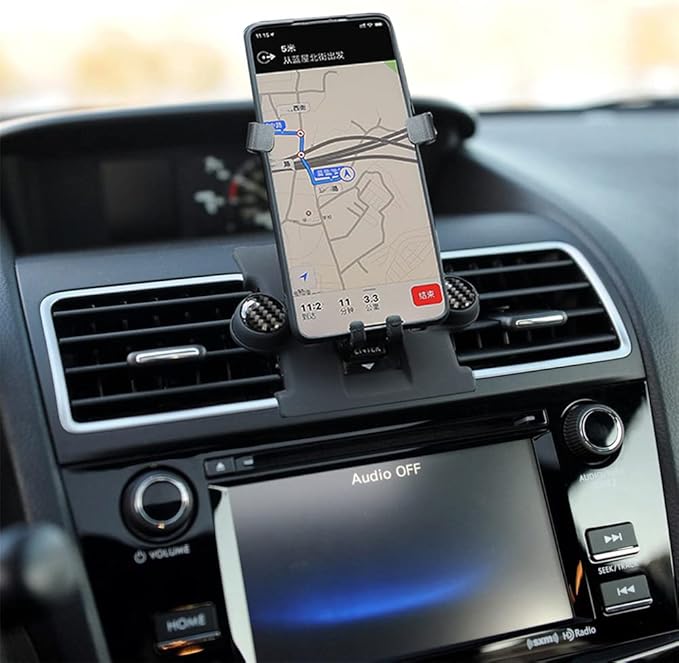 for Subaru WRX Car Phone Mount, Carbon Black Interior Hands Free Phone Holder, Gravity Air Vent Car Mount for Cell Phone Compatible with Subaru WRX STi 2016-2021