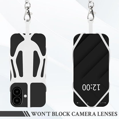 HOTEMIA Silicone Phone Lanyard Holder with Carabiner, Universal Phone Strap,Anti-Theft Phone Case with retractable tether