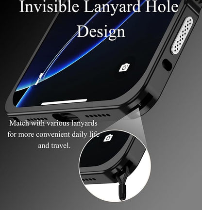Thin Metal Frame Heat Dissipation Case with Lens Protector Slim Hard Titanium Shockproof for iPhone 17/16/15/14 /13 (Purple,for iPhone17 Pro)