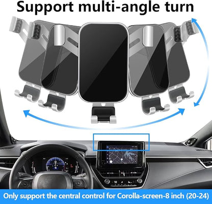Car Phone Holder for Toyota Corolla 2020 2021 2022 2023 2024 2025 2026 and Toyota Corolla Cross 2022-2026[only fit 8-inch Touch Screen] Auto Interior Accessories Best Cell Phones Mount Cellphone Stand
