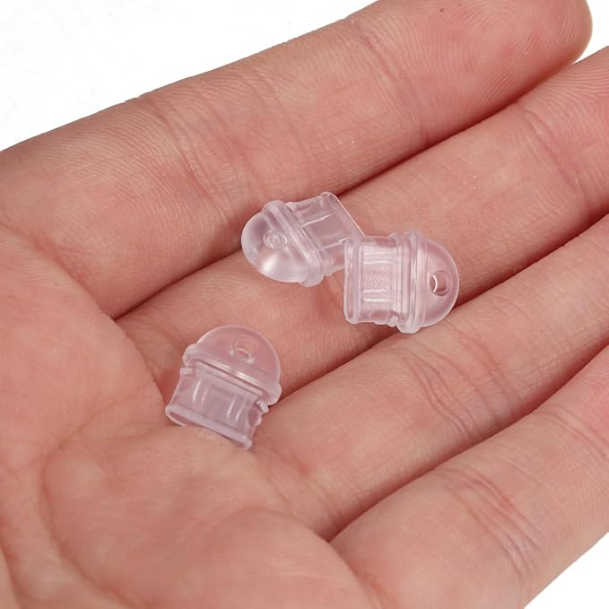 Housoutil 50Pcs USB C Dust Plugs Type-C Charging Port Covers Transparent PVC Protective Caps for Phones Tablets Laptops Accessories