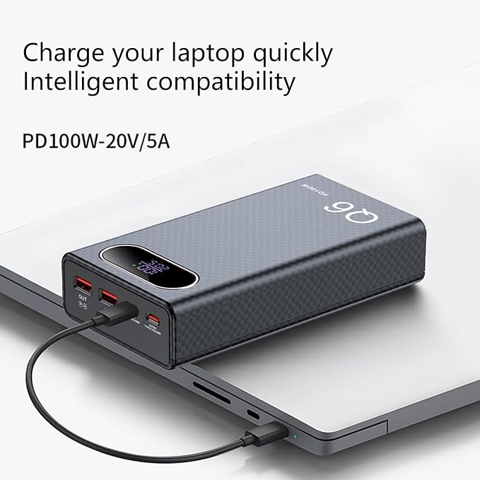 QMQJIA Battery Pack Case with PD100 Fast Charging Capability for 6pc 21700 Battery Holder Enhances Power Supply Outer Shell
