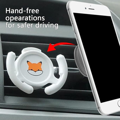 Car Vent Mount Holder 2 Pack - Compatible with Popsocket - Car Mount made for Pop Socket Grips Collapsible Phone Holder for Pop Mount with Secure AC Vent Clip, Horizontal Air Vent ONLY (White)