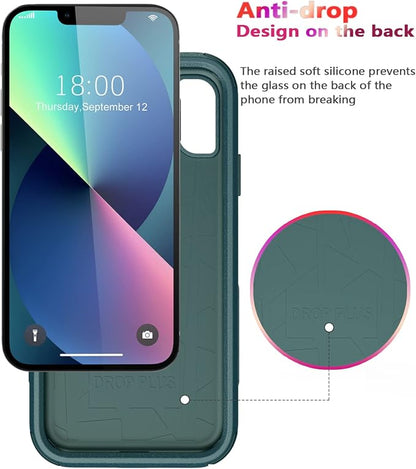 Diverbox for iPhone 13 Case [Shockproof] [Dropproof] [Dust-Proof],Heavy Duty Protection Phone Case Cover for Apple iPhone 13 (Dark Green)