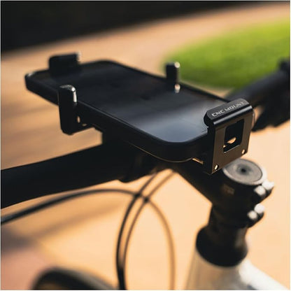 LEZYNE Lightweight Durable CNC-Machined Aluminum Phone Mount/Holder for Bikes | Non-Slip Composite, Spring-Loaded Latches, Adjustable Side Posts - 192.5mm, 90.4mm, 66mm