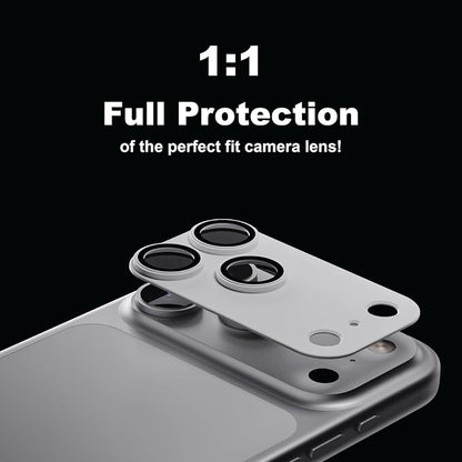 for iPhone 17 Pro Camera Lens Protector | Aerospace-Grade Aluminium | Full Protective Cover | Anti-Glare Sapphire Glass | Finish White