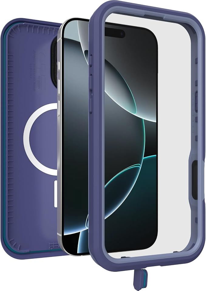 OtterBox iPhone 16 Pro Max FRĒ Series Waterproof Case with MagSafe (Designed by LifeProof) - Denver Dusk Purple, Waterproof, 60% Recycled Plastic, Sleek and Stylish