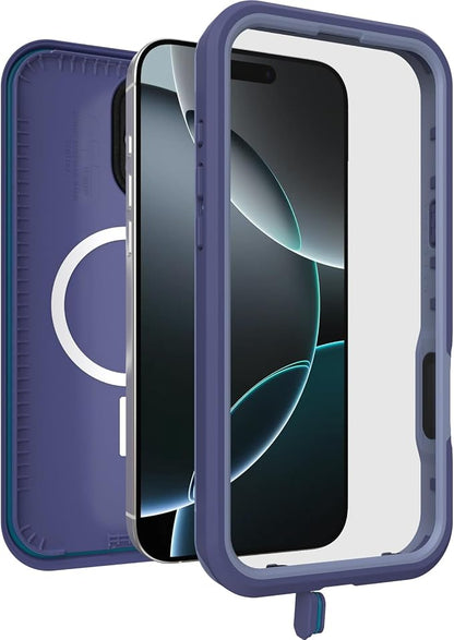 OtterBox iPhone 16 Pro Max FRĒ Series Waterproof Case with MagSafe (Designed by LifeProof) - Denver Dusk Purple, Waterproof, 60% Recycled Plastic, Sleek and Stylish