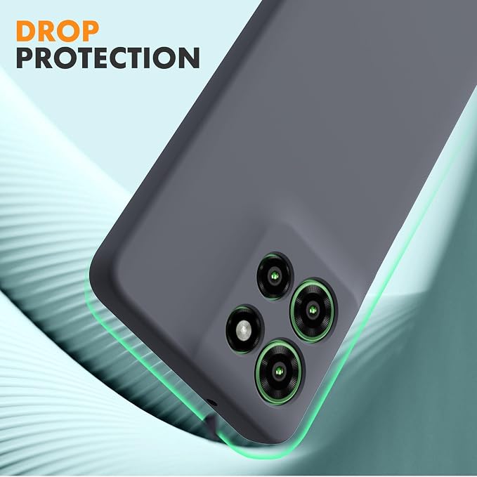 Case for Motorola Moto G Power (2025), 2 Pack Tempered Glass Screen Protectors, Soft TPU Silicone Shockproof Case-Deep Lavender