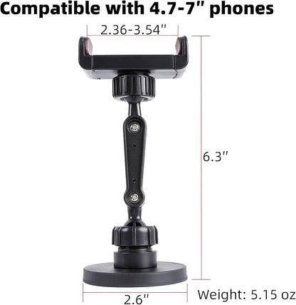 Gym Magnetic Phone Holder Mount Attach to Metal Surface, 360° Rotatable Heavy Duty Magnet Phone Mount for Gym Workout Record, Compatible with iPhone, Samsung, All Cell Phone