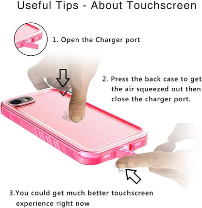 SPORTLINK Waterproof Case for iPhone SE 3rd 2022/iPhone SE 2nd 2020/iPhone 7/8 - Full Body Shockproof Dustproof Phone Screen Protector Rugged Waterproof Case for iPhone SE3/SE2/7/8 (Pink)