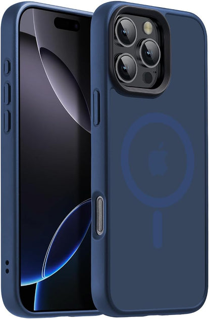 Strong Magnetic for iPhone 16 Pro Max case [10Ft Military-Grade Protection] Compatible with fit MagSafe Shockproof Slim Thin Cover case for iPhone 16 Pro Max 6.9 inch, Blue