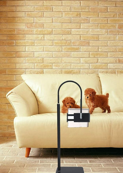 Tablet Floor Stand with Flexible Gooseneck and Stable Aluminum Base Suitable for 3.5” - 10.6” Smart Phone & Tablet Black