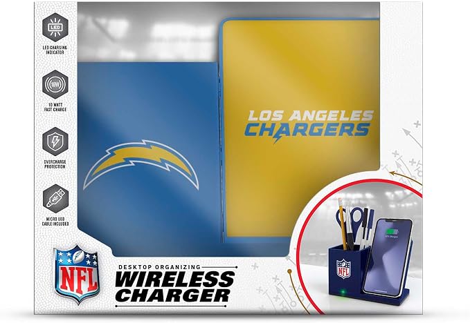 SOAR NFL Unisex Wireless Charging Stand and Desktop Organizer