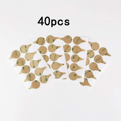 Undercover with 40 Stickies and 40 Fabric Discs for Hiding Lavalier Microphones and Reduce Wind Noise, 20 of Each Black/White