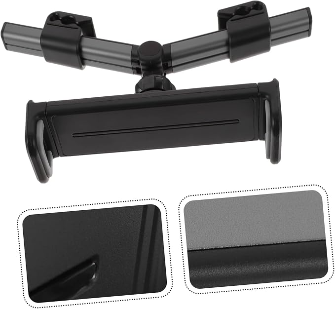 Housoutil Adjustable Car Headrest Tablet Holder Phone Mount Stand Multi-Angle Rotation Easy to Use
