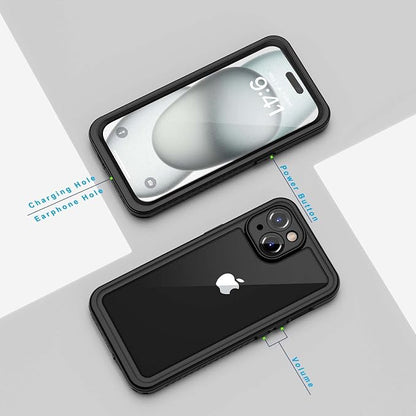 Lanhiem for iPhone 15 Plus Case, IP68 Waterproof Dustproof Shockproof Cases with Built-in Screen Protector, 360 Full Body Protective Phone Case for iPhone 15 Plus - 6.7 inch (Black)