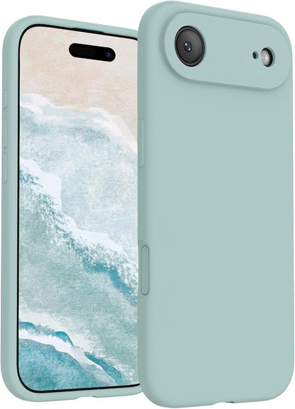 FireNova Magnetic for iPhone Air Case, Compatible with MagSafe, [Integrated Silicone Camera Control Button] [Camera Protection] Microfiber Lining Phone Case for iPhone 17 Air, 6.5", Mint Green