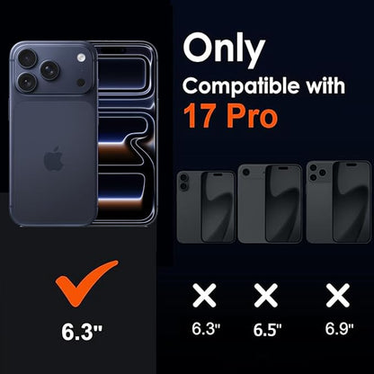Battery Case for iPhone 17 Pro , 10000mAh Protective Charging Case with Wireless Charging Compatible with iPhone 17 Pro (6.3 inch) Rechargeable Extended Battery Pack Charger Case with Carplay (Black)