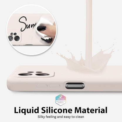 oakxco for Motorola Moto G Power 5G 2023 Phone Case Liquid Silicone, Thin Slim Soft Rubber Gel TPU Plain Simple Cover for Women Girl Cute, Matte Solid Color, Beige