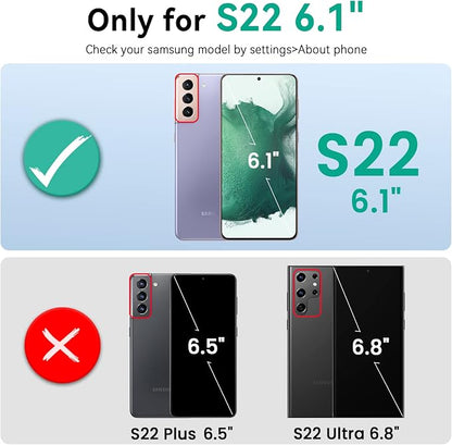 NEWDERY Galaxy S22 Battery Case 4700mAh, Qi Wireless Charging & Fast Charging & Transfer Data Supported, Extended Rechargeable Charger Case for Samsung S22 5G-6.1 inch (2022 Release) Black