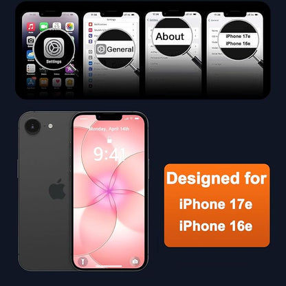 MOCCA Strong Magnetic for iPhone 17e Case/iPhone 16e Case [Compatible with Magsafe] [Full Camera Protection] Slim Translucent Matte Shockproof Phone Case for iPhone 17e / 16e 6.1", Pink