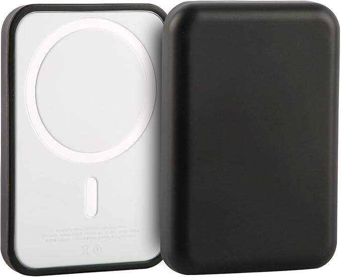 oakxco Silicone Case Compatible with Magsafe Battery Pack, Magsafe Battery Pack Cover, Scratch & Shatter Resistant, Black