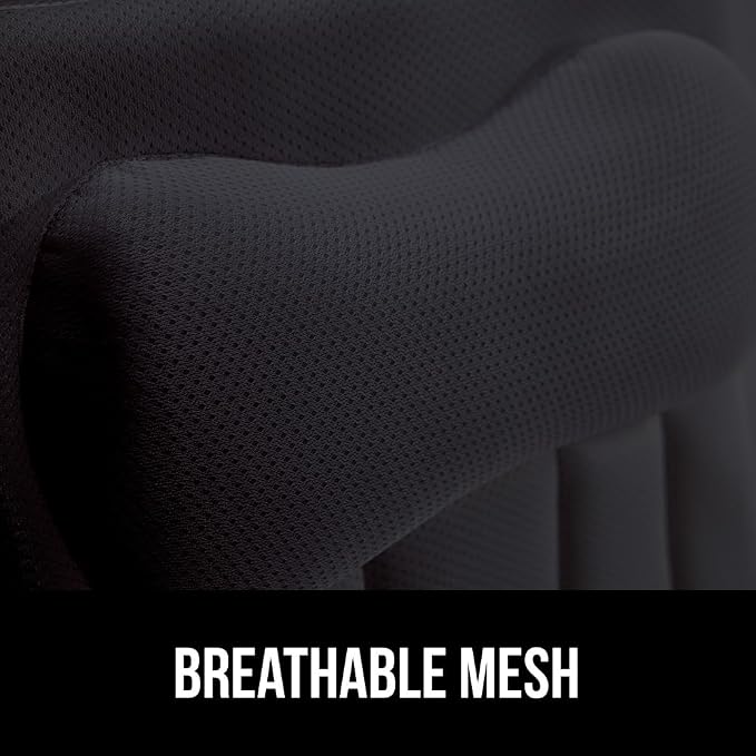 GORILLA GRIP Bath Pillow for Tub, 6 Strong Suction Cups, 4D Mesh FlexComfort Headrest for Neck, Head and Back Support, Luxury Machine Washable Pillows, Bathtub Accessories, Spa Gifts for Women, Black