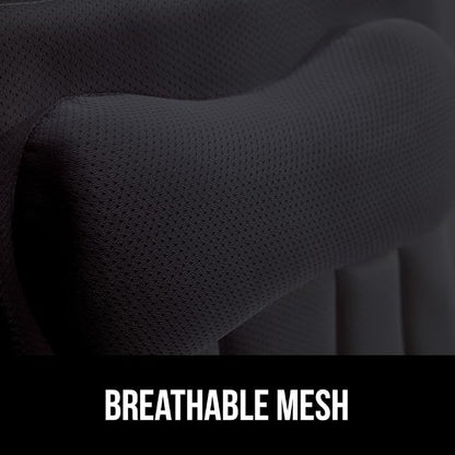 GORILLA GRIP Bath Pillow for Tub, 6 Strong Suction Cups, 4D Mesh FlexComfort Headrest for Neck, Head and Back Support, Luxury Machine Washable Pillows, Bathtub Accessories, Spa Gifts for Women, Black