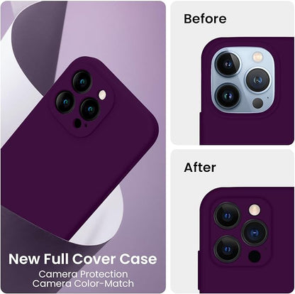 FireNova Designed for iPhone 13 Pro Max Case, Silicone [Camera Protection] Phone Case, Soft Anti-Scratch Microfiber Lining Inside, 6.7 inch, Wine Red