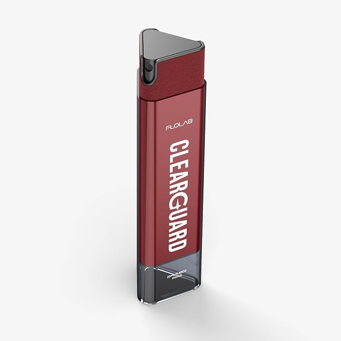 FLOLAB Clear Guard Screen Cleaner for iPhone, Mobile Phone, Laptop, Tablet, Spray and Microfiber Cloth All in one, Easy to Clean, Portable - Atomic Red