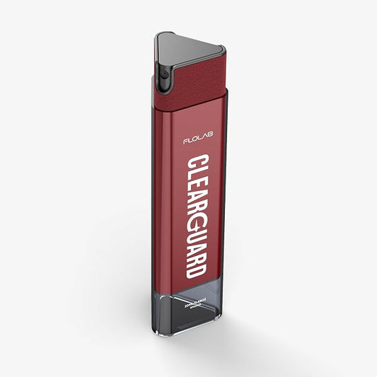 FLOLAB Clear Guard Screen Cleaner for iPhone, Mobile Phone, Laptop, Tablet, Spray and Microfiber Cloth All in one, Easy to Clean, Portable - Atomic Red