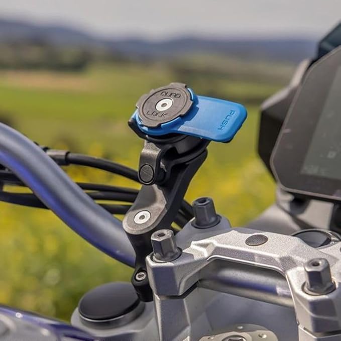 Quad Lock Motorcycle Handlebar Mount Kit with Vibration Dampener and MAG Phone Case for iPhone 17 Air